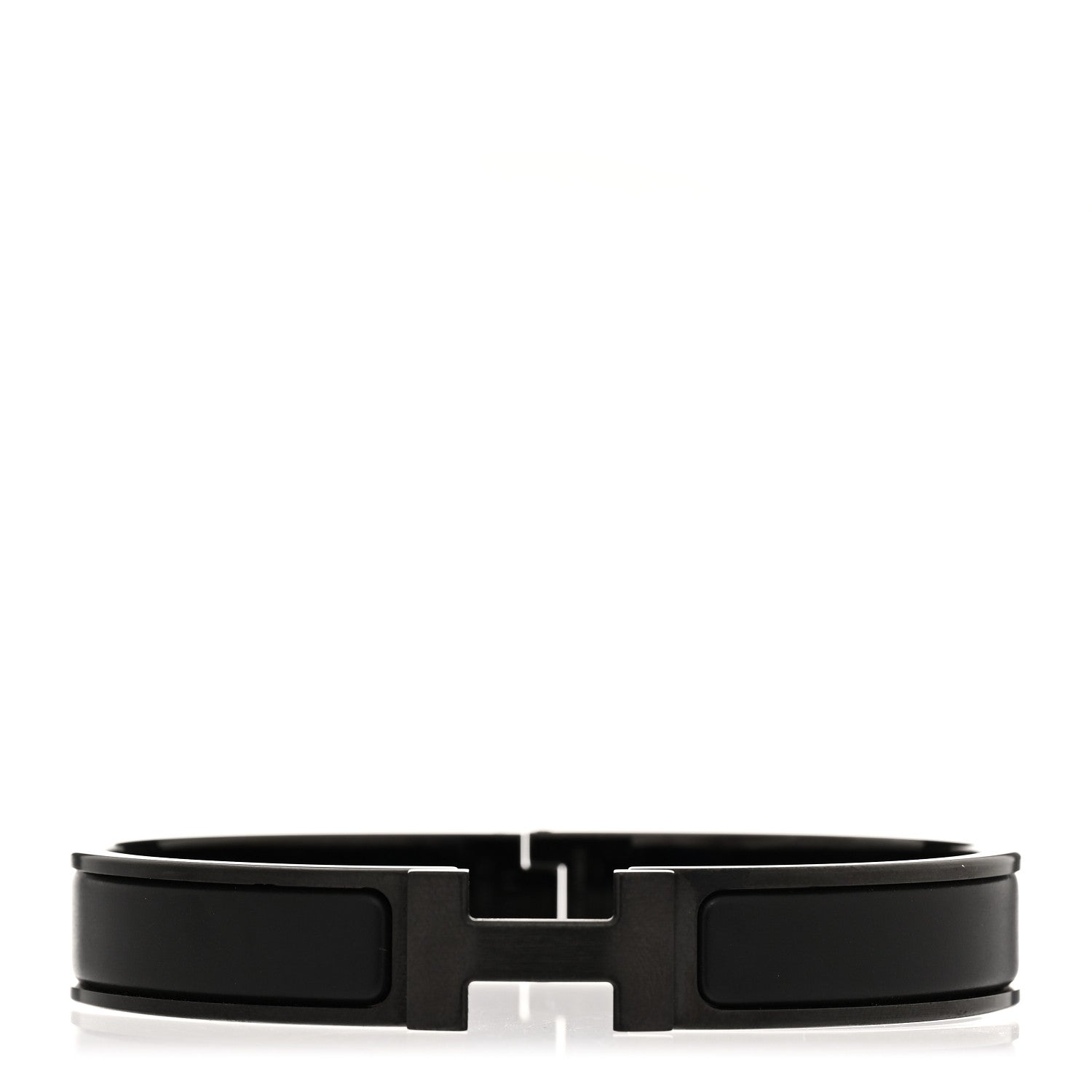 Hermes Matte Enamel Narrow Clic Clac HH Bracelet T6 So Black 1 of 5