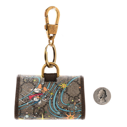 Gucci X DISNEY GG Supreme Monogram Donald Duck Interlocking G Key Pouch Beige Multicolor New Acero 2 of 5