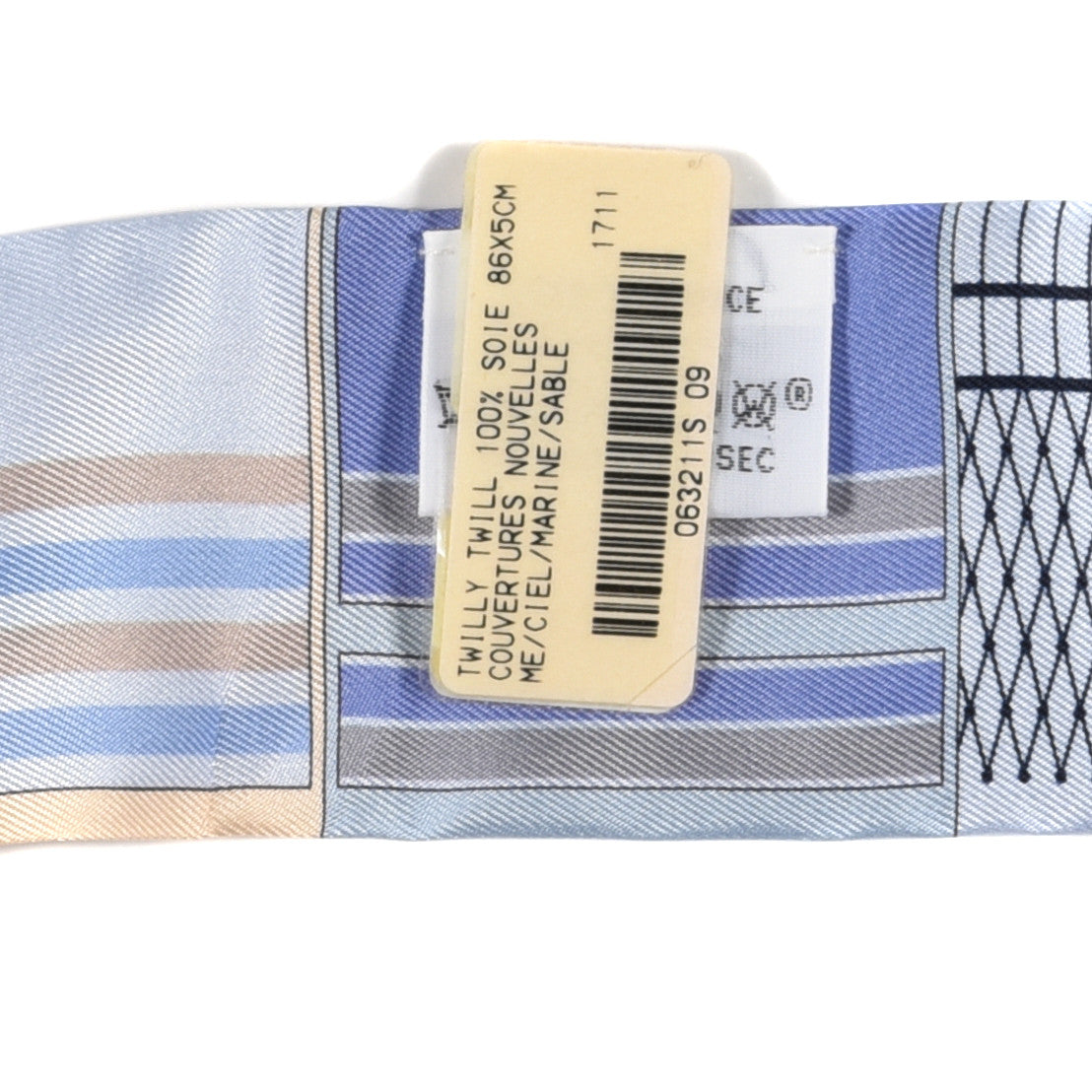 Hermes Silk Couvertures Nouvelles Twilly Menthe Ciel Marine Sable 4 of 4