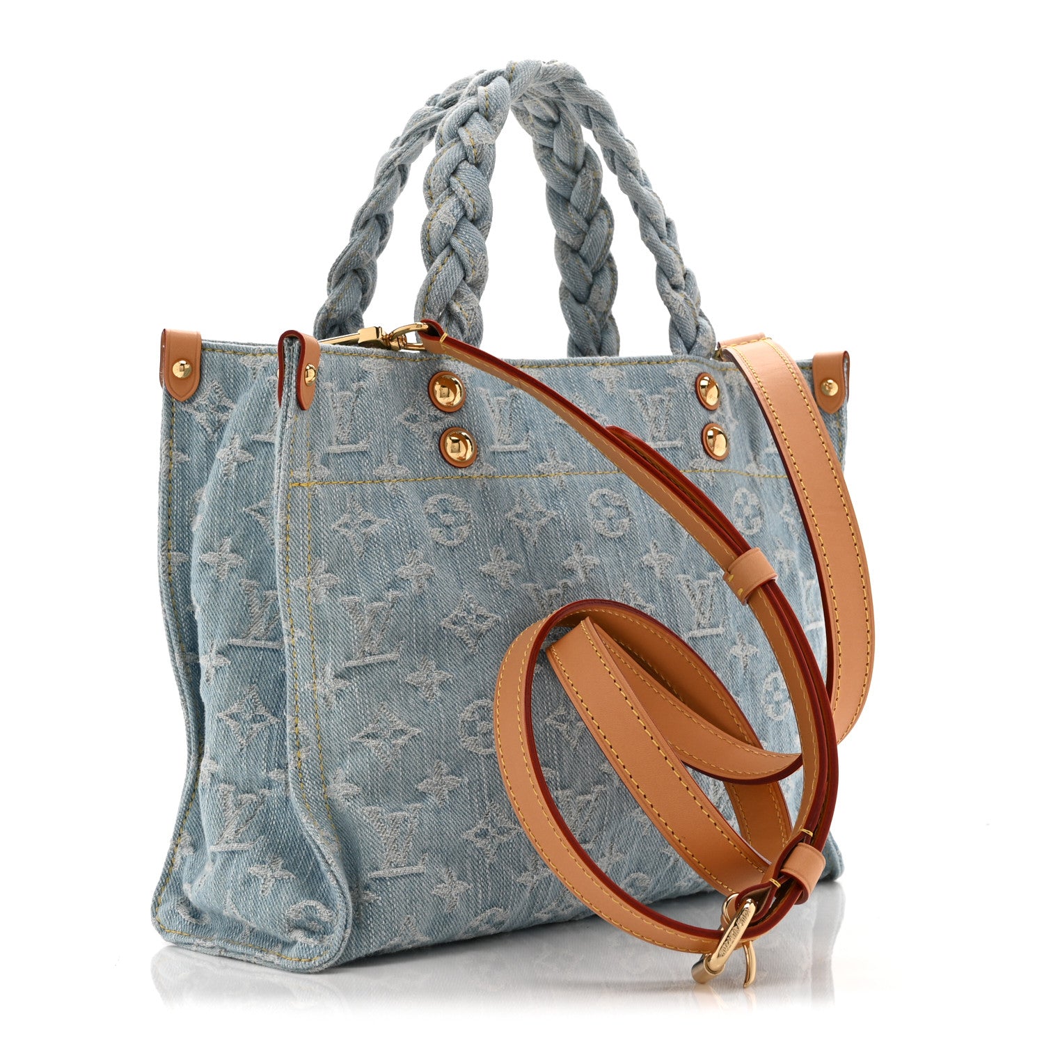 Louis Vuitton Monogram Washed Denim Let Go PM Sky Blue 3 of 10