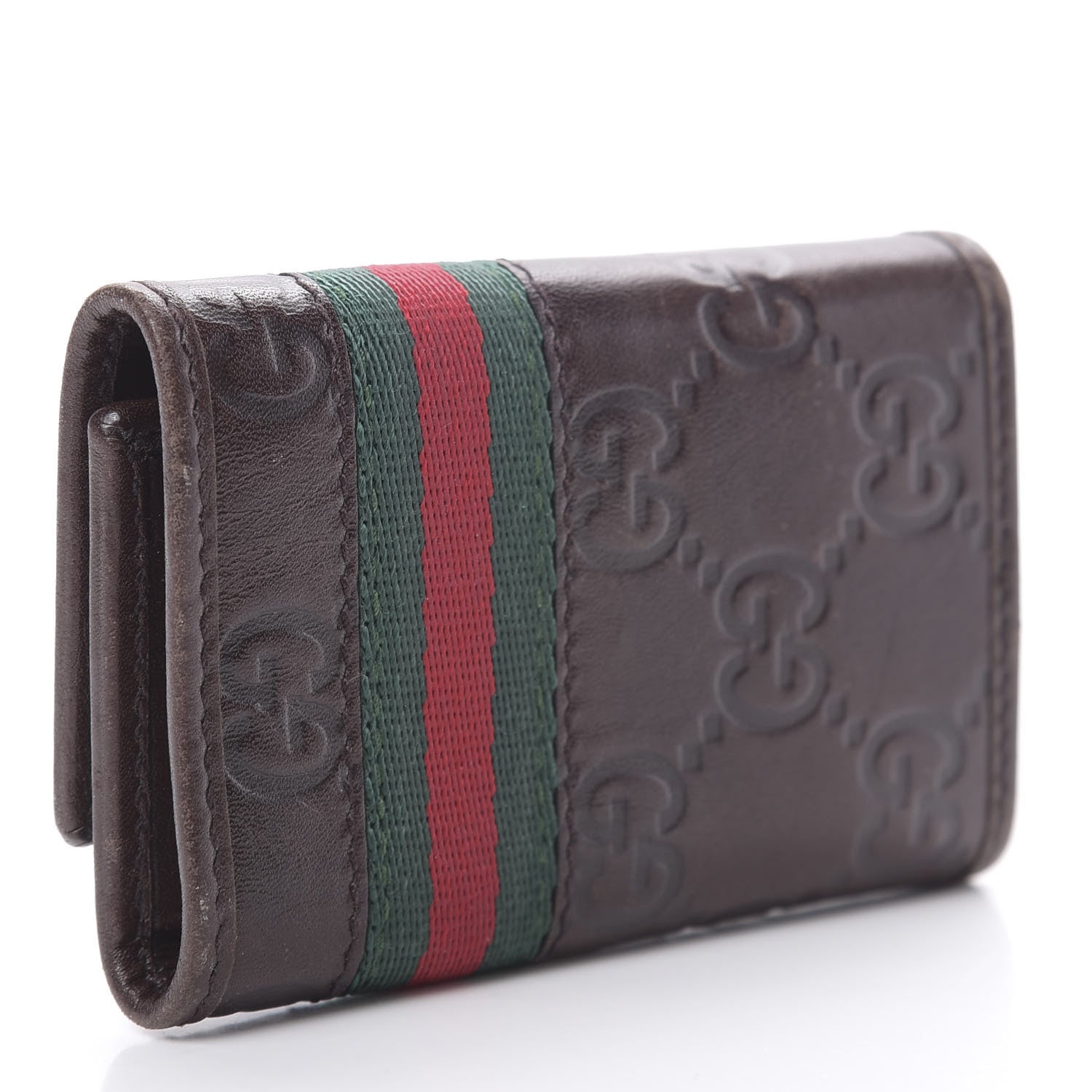 Gucci Guccissima Web 6 Key Holder Case Brown 3 of 15
