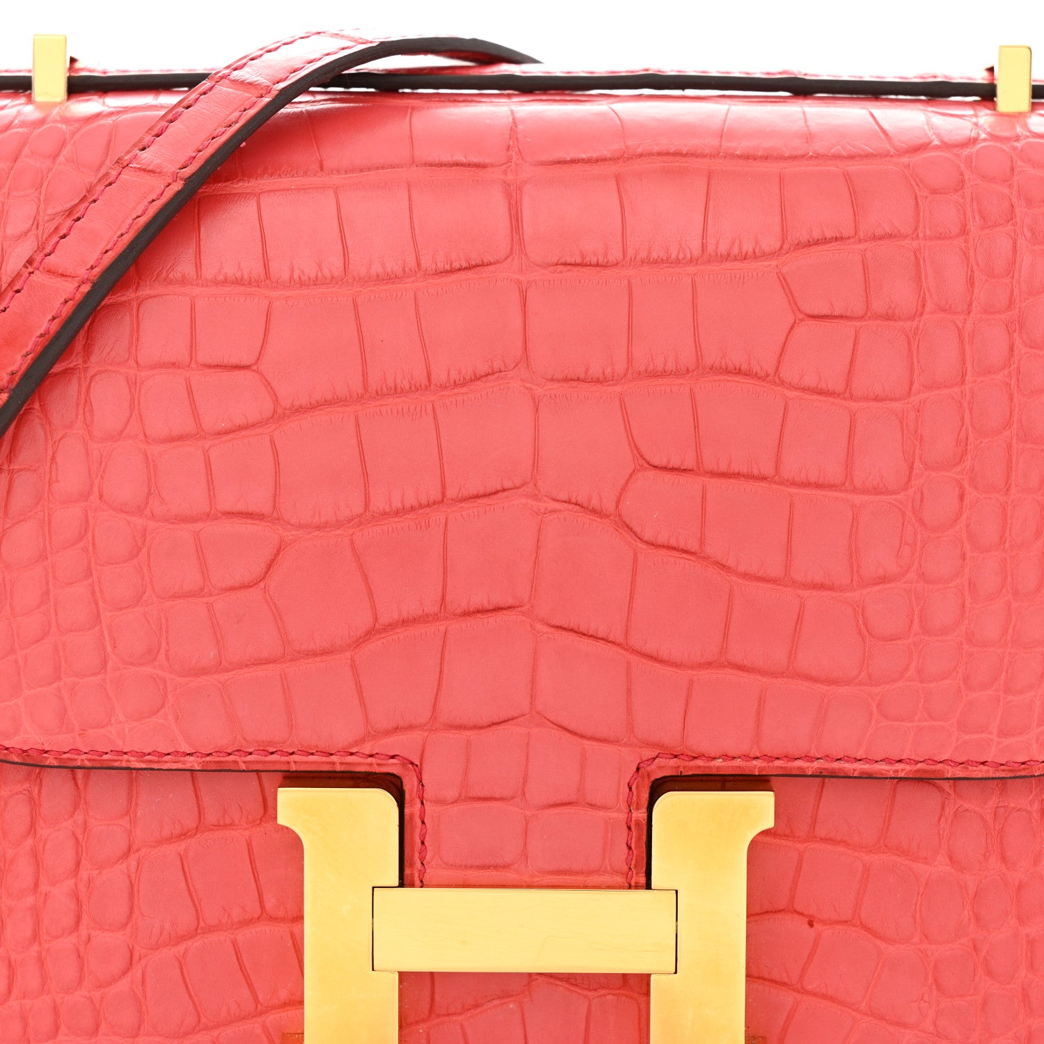 Hermes Matte Alligator Constance 18 Bougainvillea 7 of 11