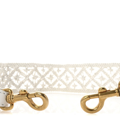 Christian Dior Raffia Woven Shoulder Strap White 3 of 5