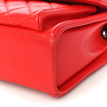 Chanel Lambskin Quilted Large Geometric Flap Red 10 of 12