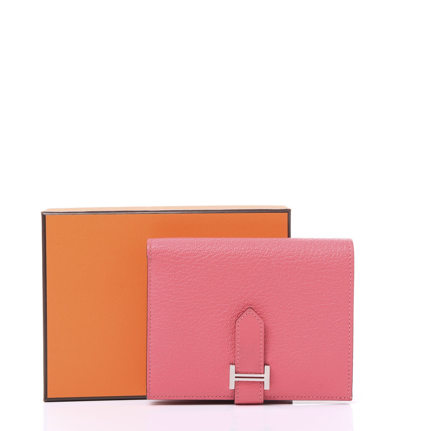 Hermes Chevre Mysore Bearn Compact Wallet Rose Azalee 9 of 9