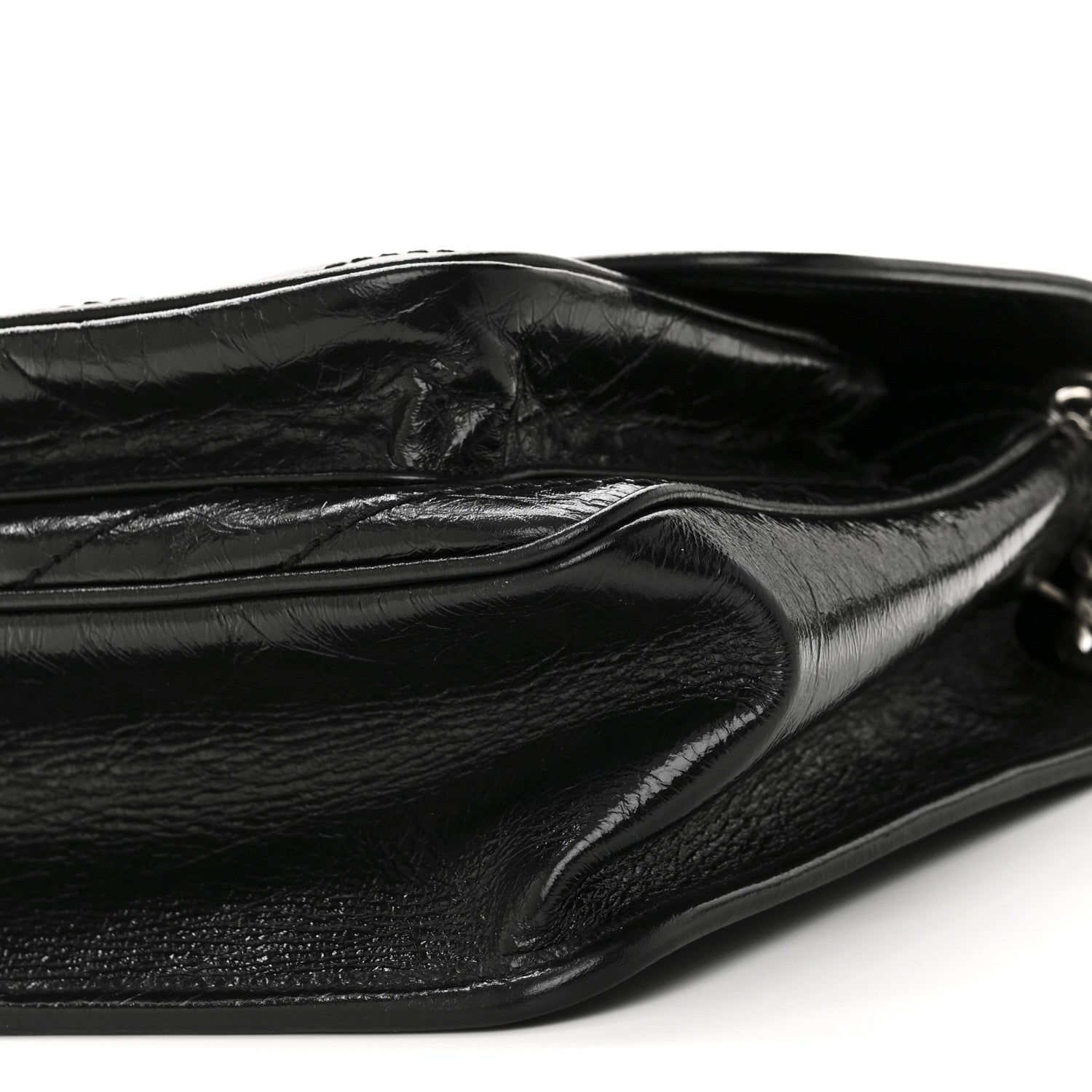 Saint Laurent Crinkled Calfskin Matelasse Monogram Medium Niki Chain Satchel Black 10 of 10