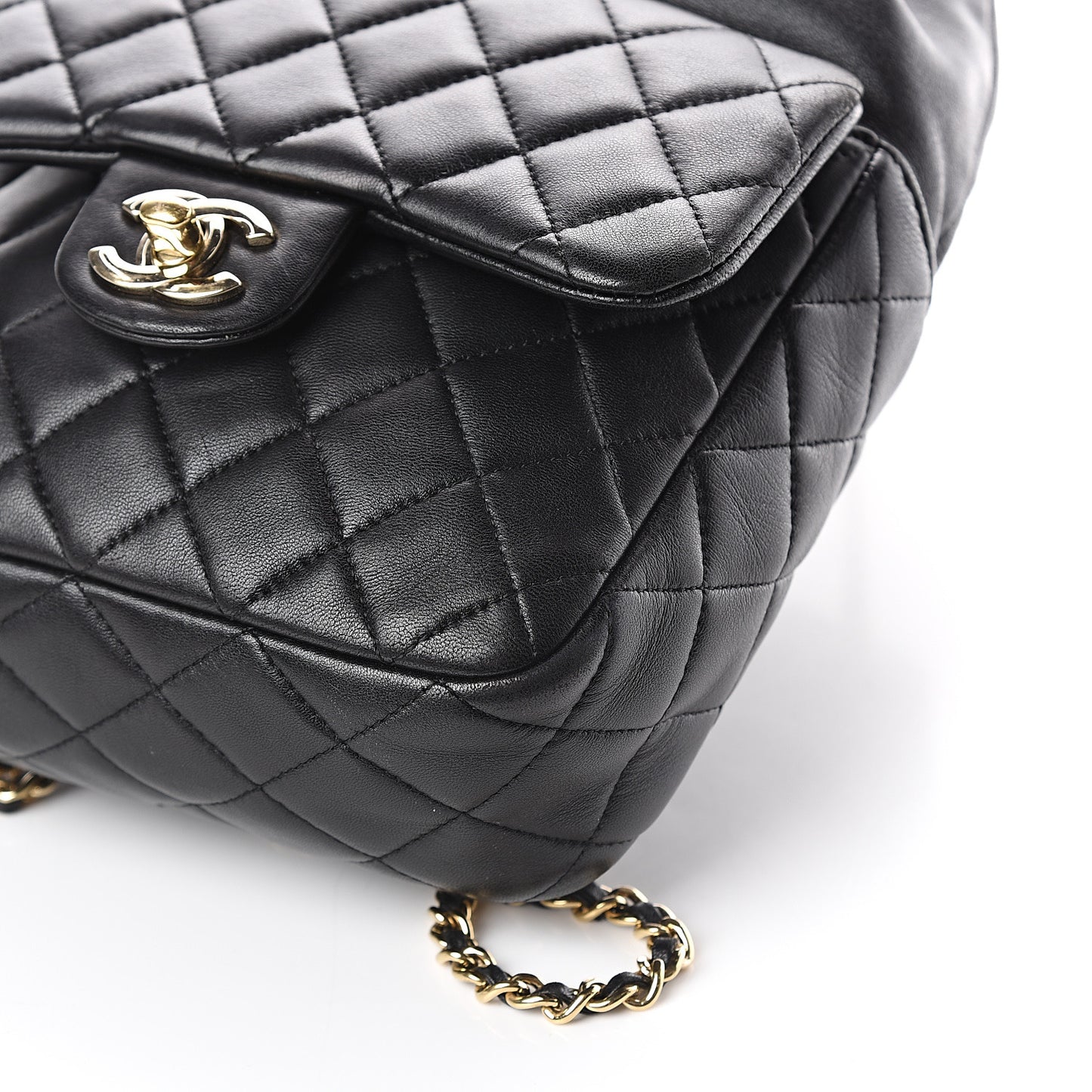 Lambskin Quilted Small in Seoul Backpack Black