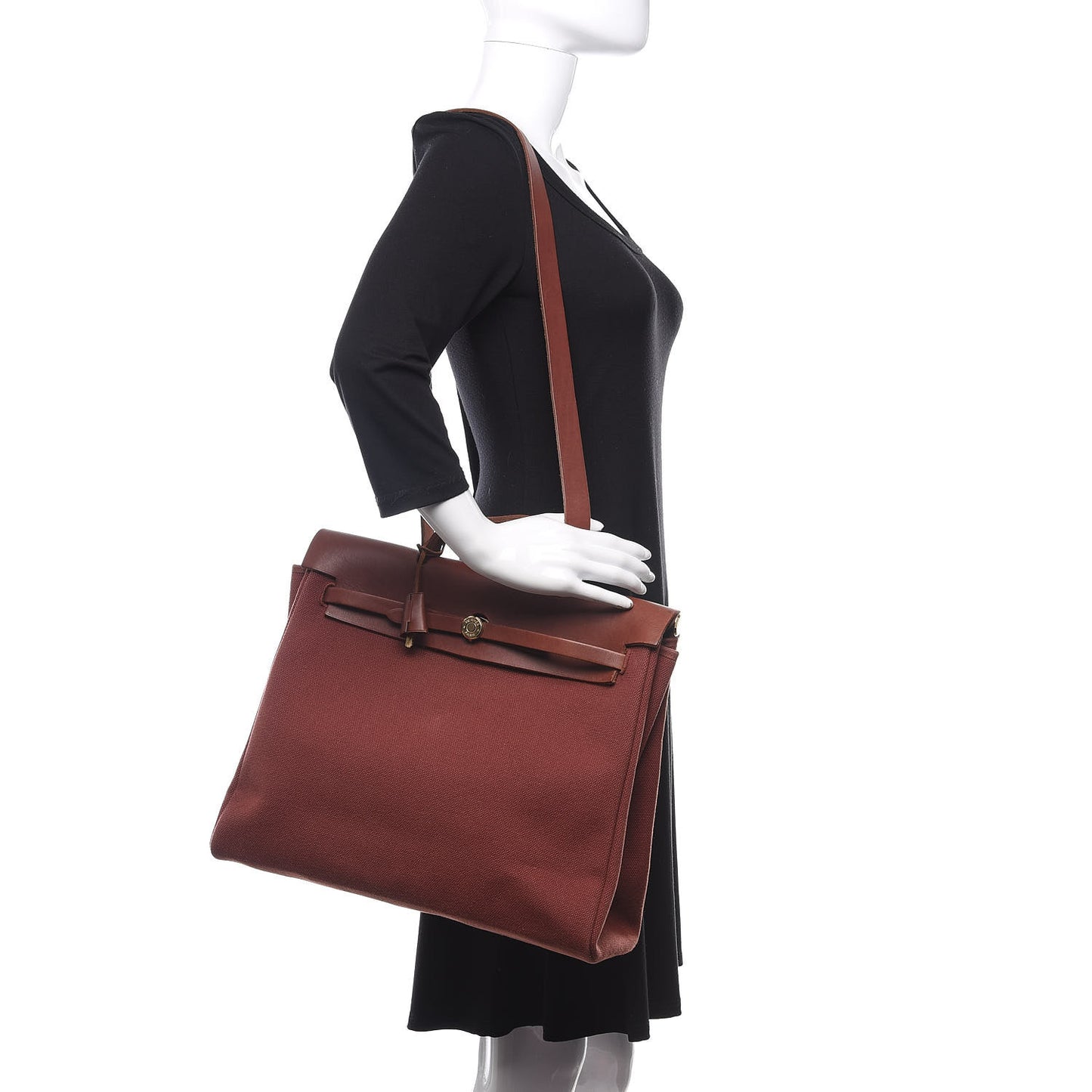 Toile Calfskin Herbag 39 GM Rouge H
