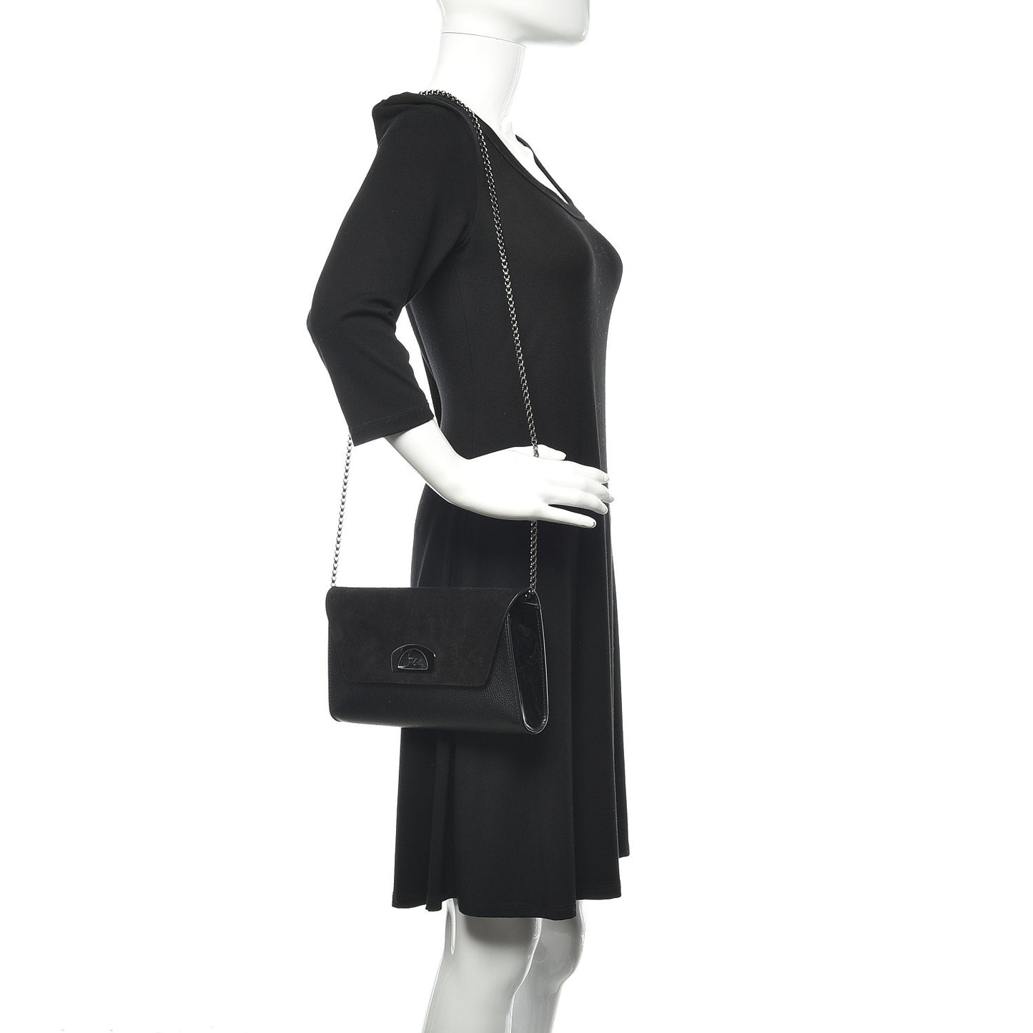 Veau Velours Calfskin Vero Dodat Clutch Black
