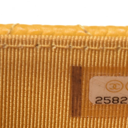 Chanel Caviar Quilted Card Holder Wallet Yellow 12 of 14