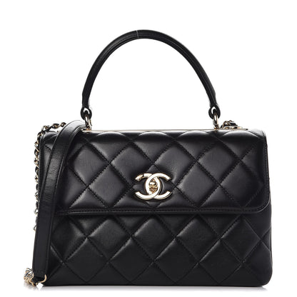 Chanel Lambskin Quilted Small Trendy CC Dual Handle Flap Bag Black 1 of 11