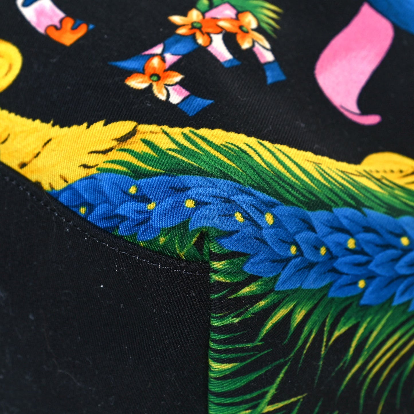 Nylon Print Backpack Black Multicolor