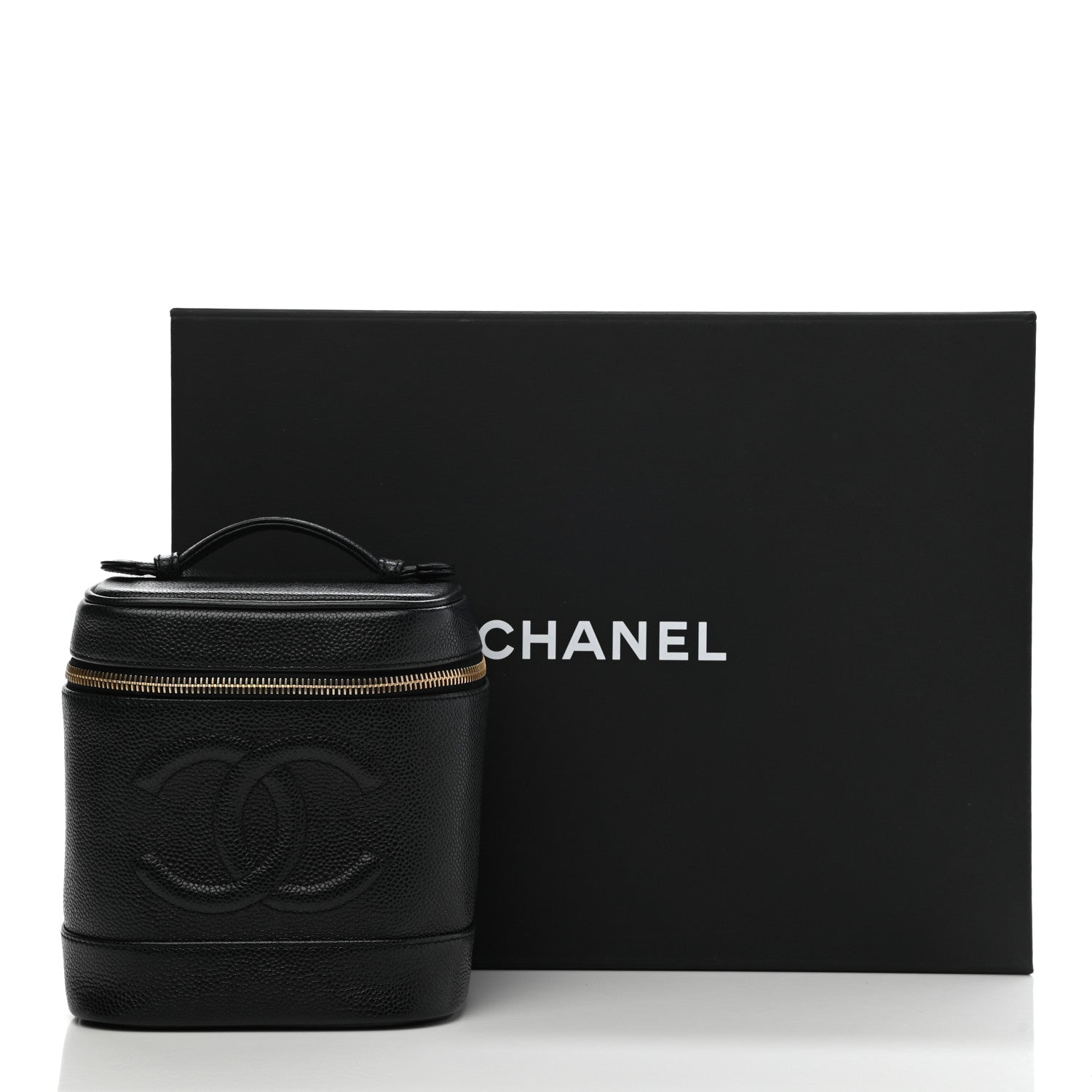 Chanel Caviar Vanity Cosmetic Case Black 14 of 14