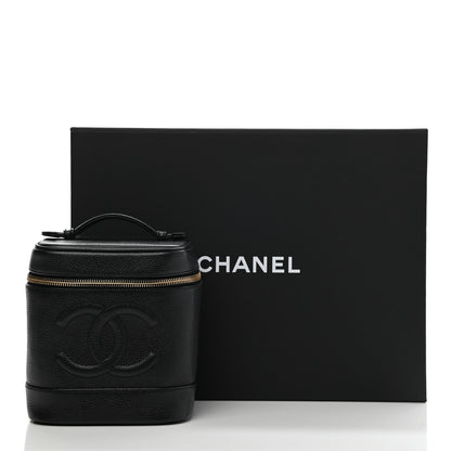 Chanel Caviar Vanity Cosmetic Case Black 14 of 14