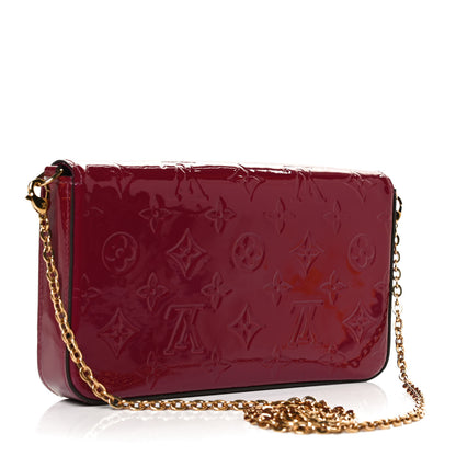 Louis Vuitton Vernis Felicie Chain Wallet Magenta 3 of 12