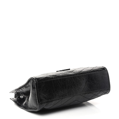 Saint Laurent Crinkled Calfskin Matelasse Monogram Medium Niki Shopper Tote Black 4 of 9