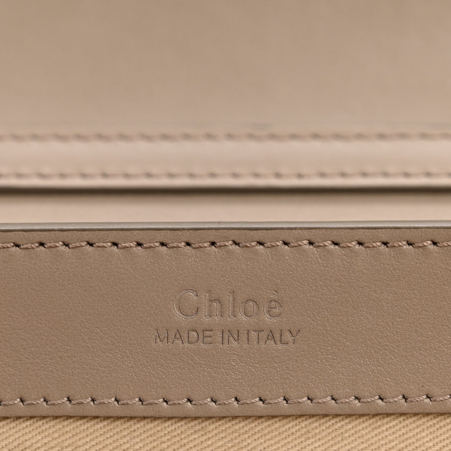 Calfskin Suede C Clutch With Chain Motty Grey