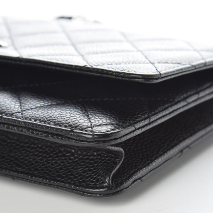 Chanel Caviar Quilted Wallet On Chain WOC Black 10 of 11