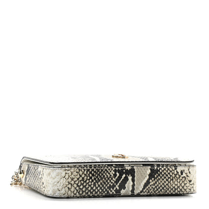 Jimmy Choo Elaphe Snakeskin Printed Wallet on Chain Light Stone 4 of 8