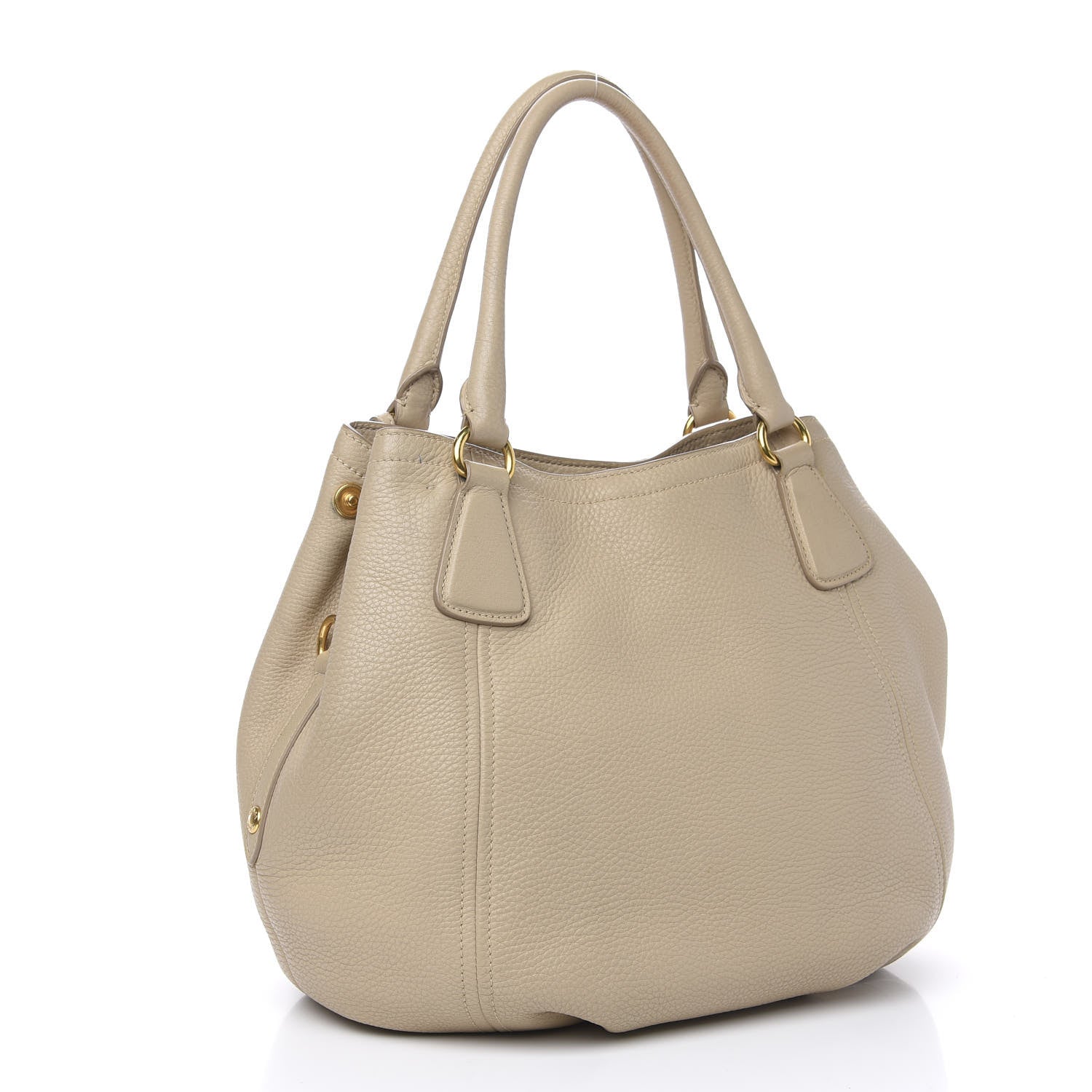 Prada Vitello Daino Shoulder Bag Sabbia 3 of 14