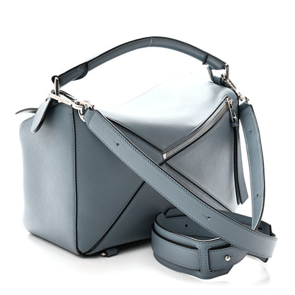 Loewe Calfskin Medium Puzzle Bag Stone Blue 3 of 9
