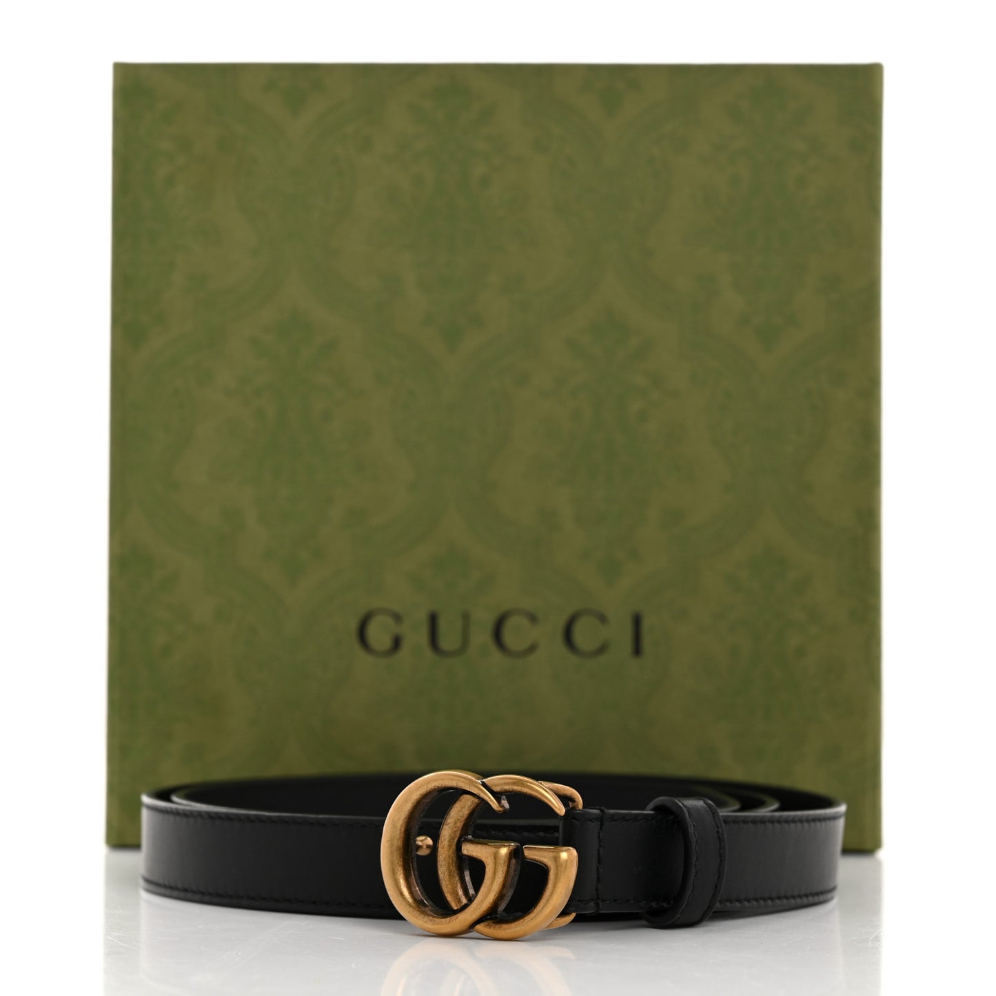 Calfskin Double G 20mm Belt 90 36 Black