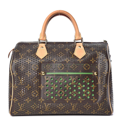 Louis Vuitton Monogram Perforated Speedy 30 Green 1 of 8