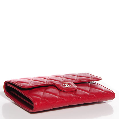 Chanel Caviar Quilted Large Flap Wallet Dark Red 11 of 16