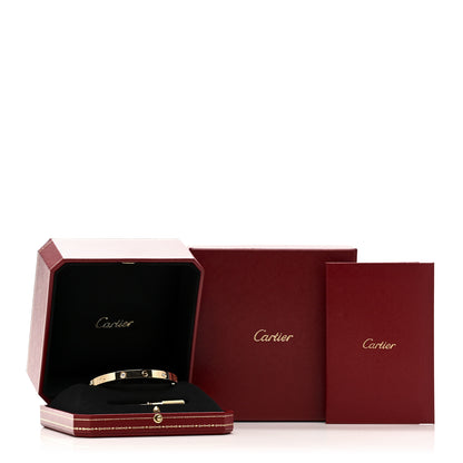 Cartier 18K Yellow Gold 4 Diamond LOVE Bracelet 19 8 of 8