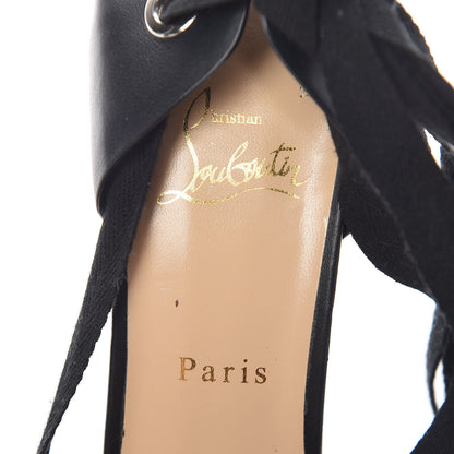 Christian Louboutin Shiny Calfskin Tribuli 140 Wedge Sandals 40 Black 9 of 15