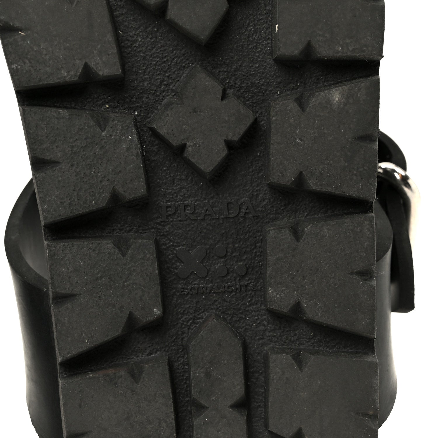 Prada EVA Rubber Buckled Lug Sole 20mm Thong Sandals 38 Black 8 of 10