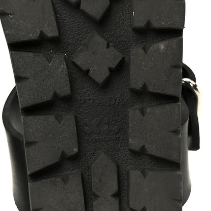 Prada EVA Rubber Buckled Lug Sole 20mm Thong Sandals 38 Black 8 of 10