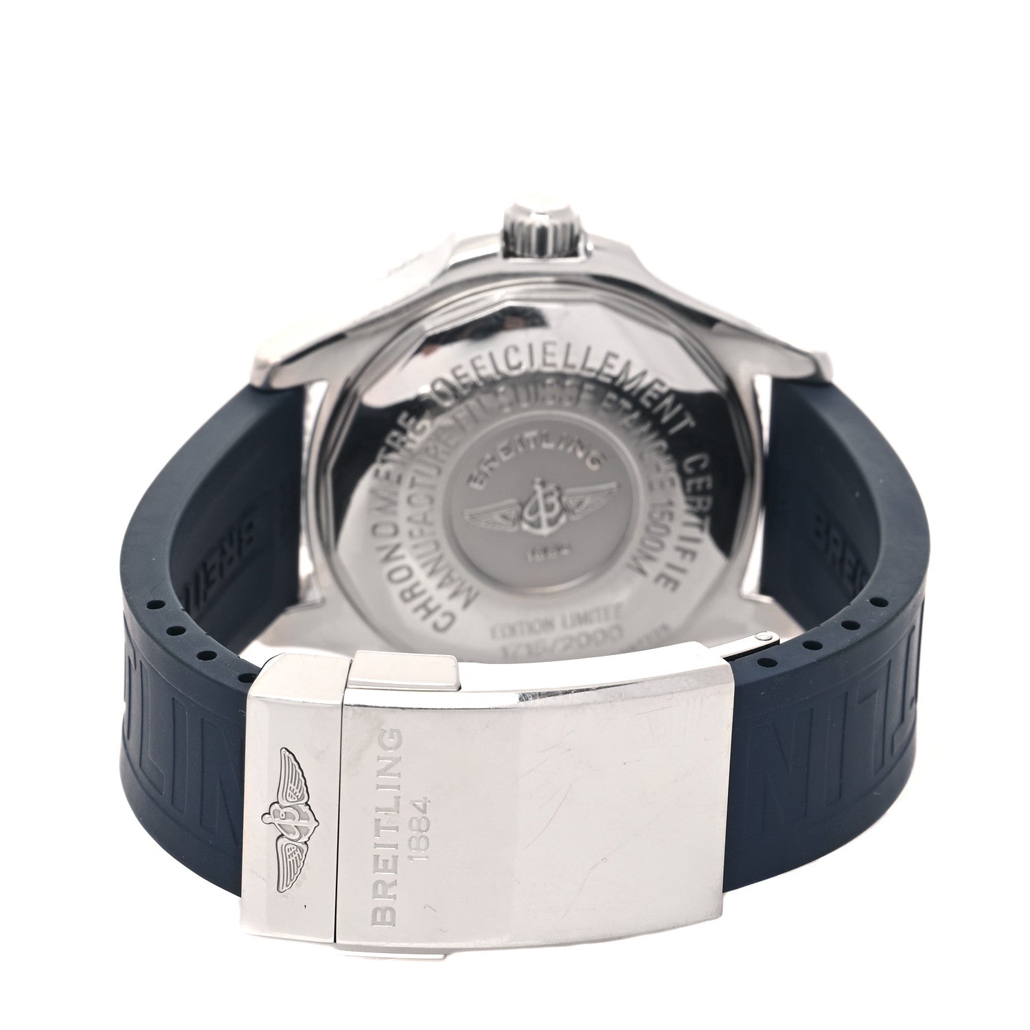Breitling Stainless Steel Rubber 42mm SuperOcean Automatic Watch Blue A17364 3 of 4