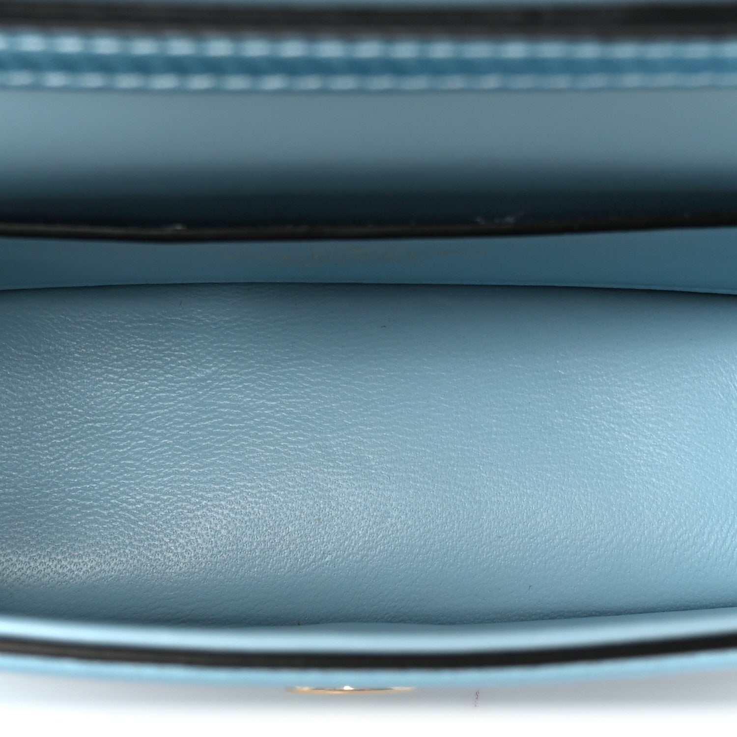 Valentino Garavani Laminated Calfskin Crystal Vlogo Small Shoulder Bag Blue 4 of 8