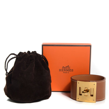 Hermes Natural Barenia Kelly Dog Bracelet 7 of 7