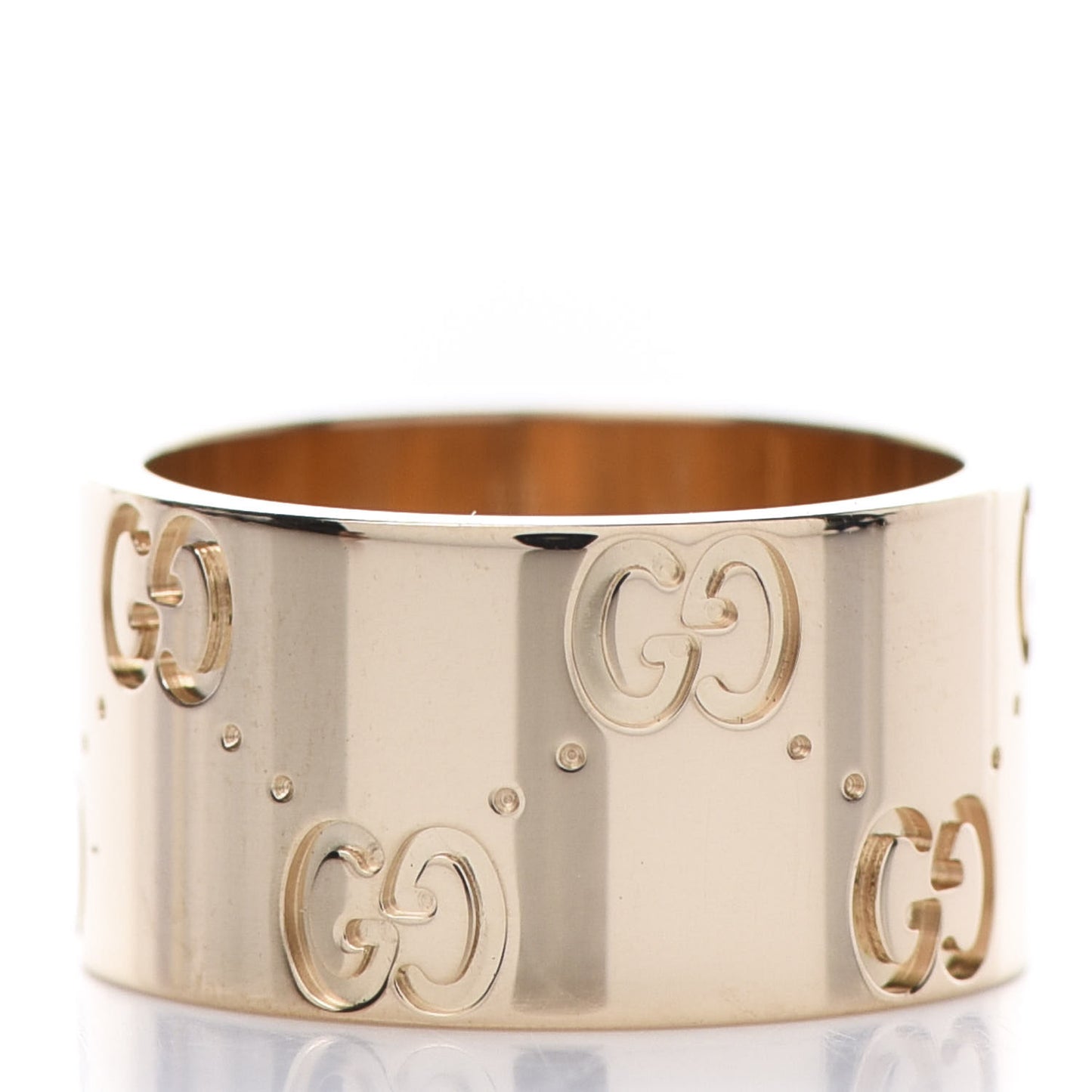 18K Yellow Gold 9mm Icon Band Ring 46 3.75