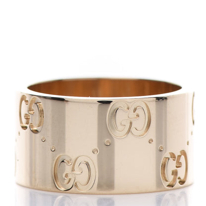 Gucci 18K Yellow Gold 9mm Icon Band Ring 46 3.75 3 of 8