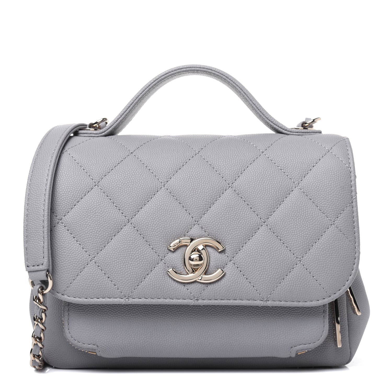 Chanel Caviar Quilted Small Business Affinity Flap Grey 1 of 13