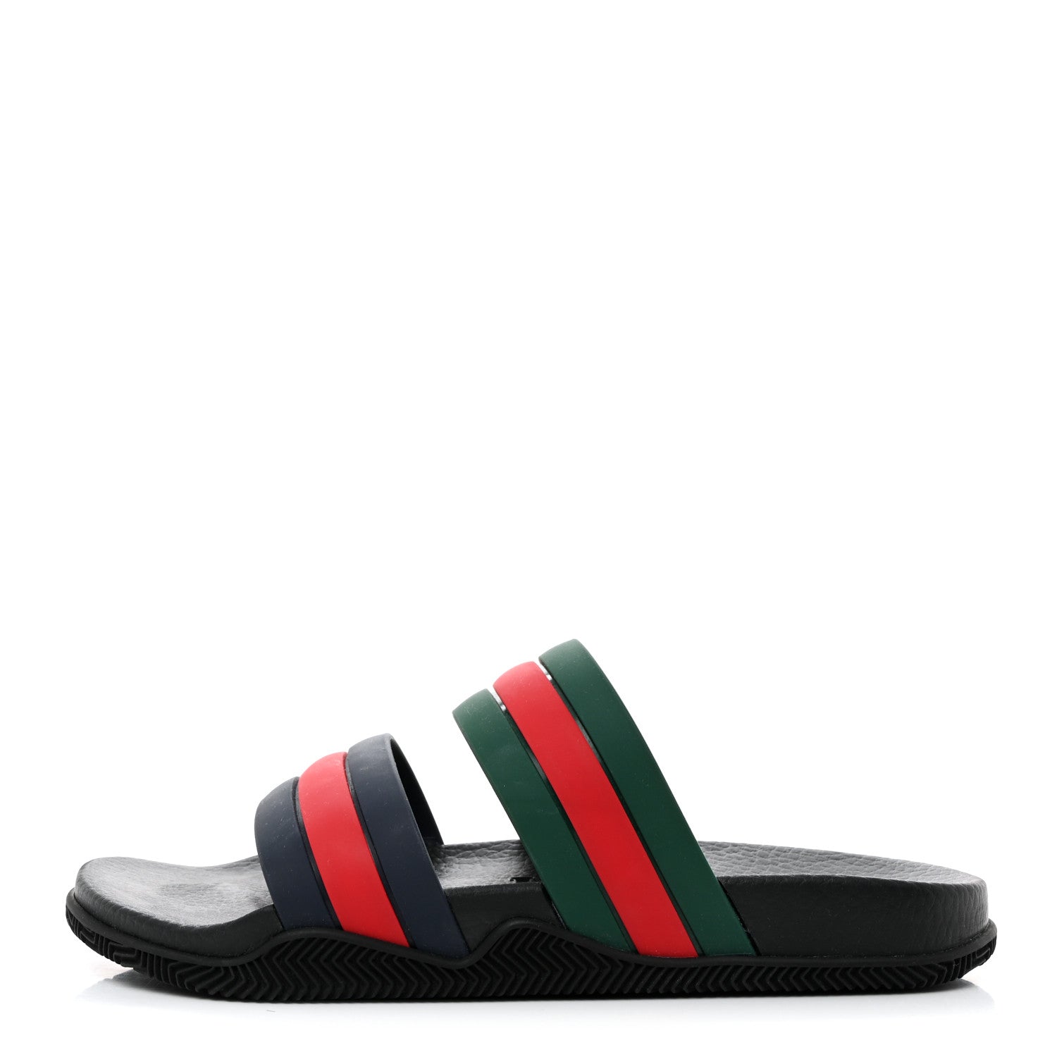 Gucci Rubber Web Mens Slide Sandals 10 Green Red 1 of 9