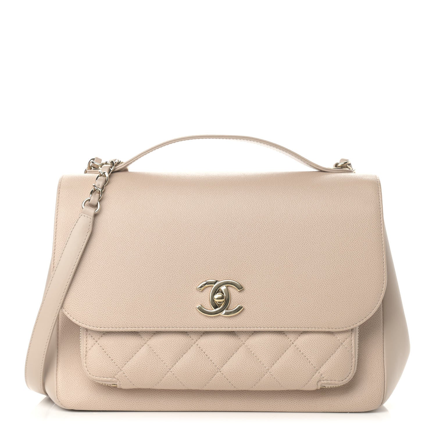 Chanel Caviar Quilted Large Business Affinity Flap Beige 1 of 15