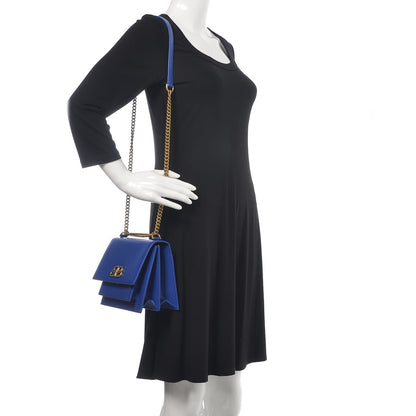 Balenciaga Box Calfskin S Sharp Chain Shoulder Bag Electric Bleu 2 of 10