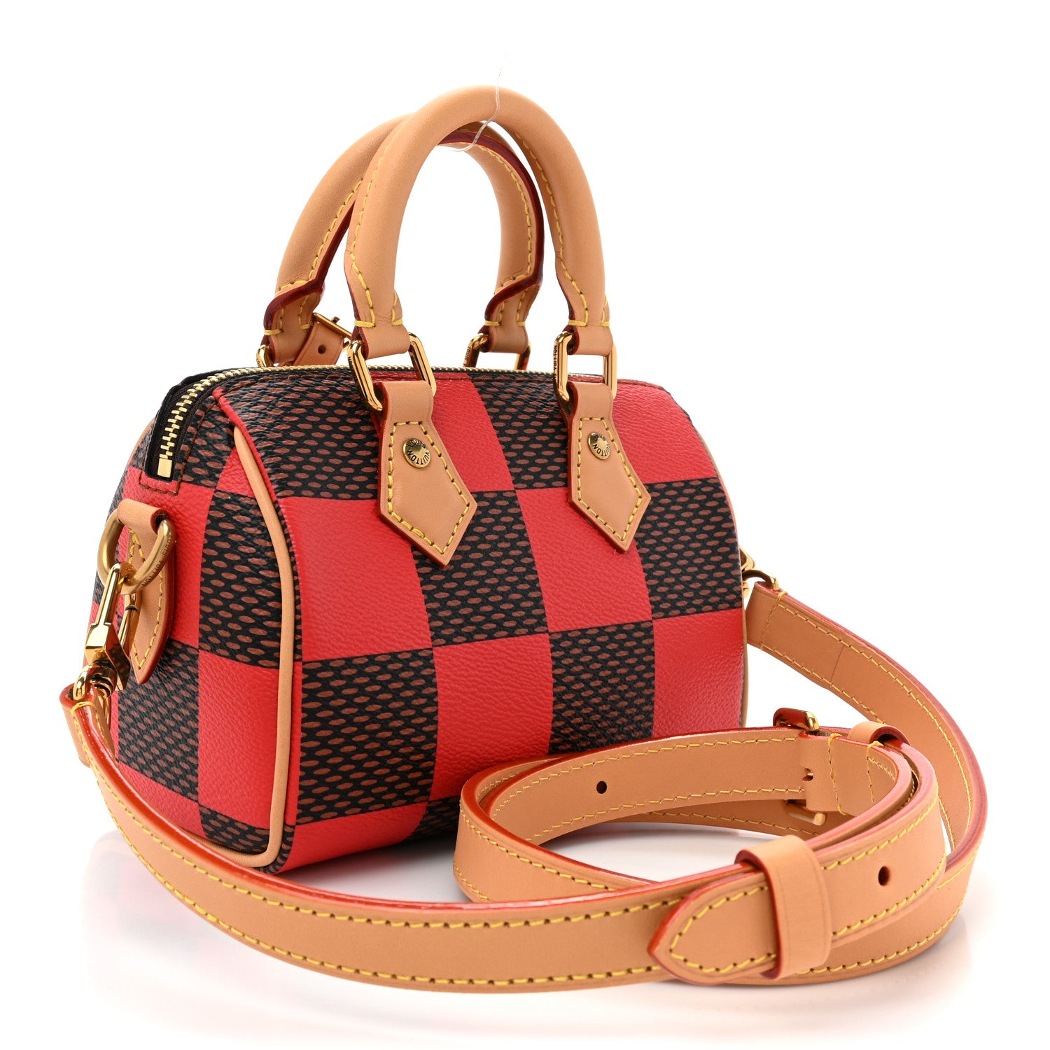 Louis Vuitton Damier Pop Speedy Bandouliere 18 Red 3 of 9