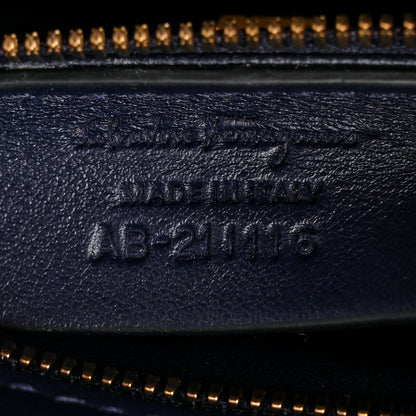 Salvatore Ferragamo Calfskin Quilted Floral Printed Gancini Flap Bag Blue Multicolor 7 of 11