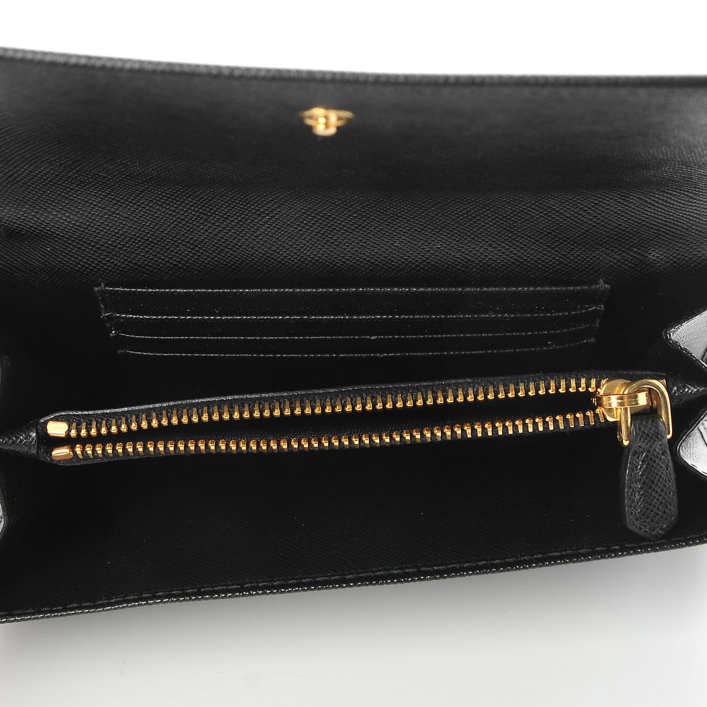 Saffiano Metal Wristlet Black