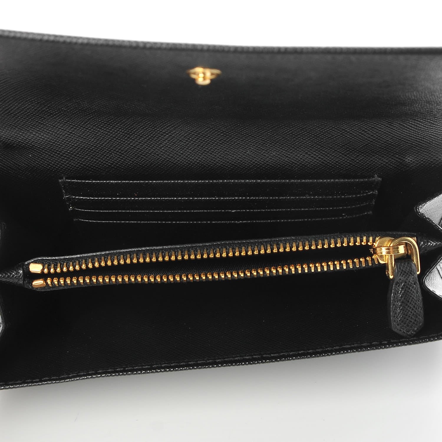 Prada Saffiano Metal Wristlet Black 5 of 9