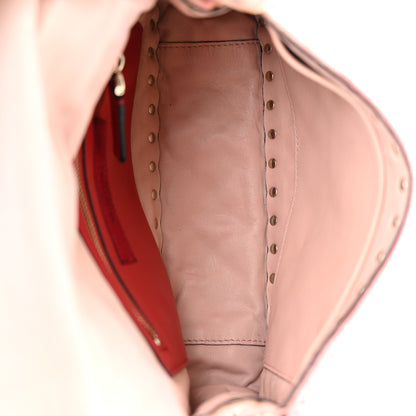 Valentino Garavani Velvet Medium Rockstud Spike Shoulder Bag Water Rose 4 of 8