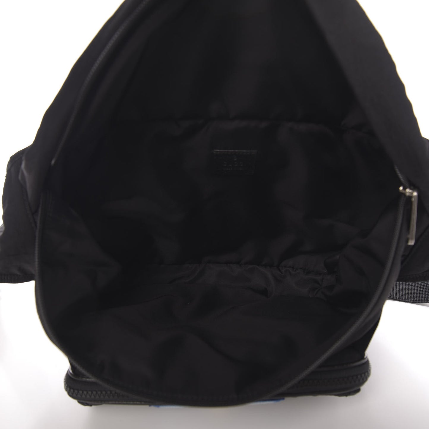 Nylon 80s Logo Patch Belt Bag Black