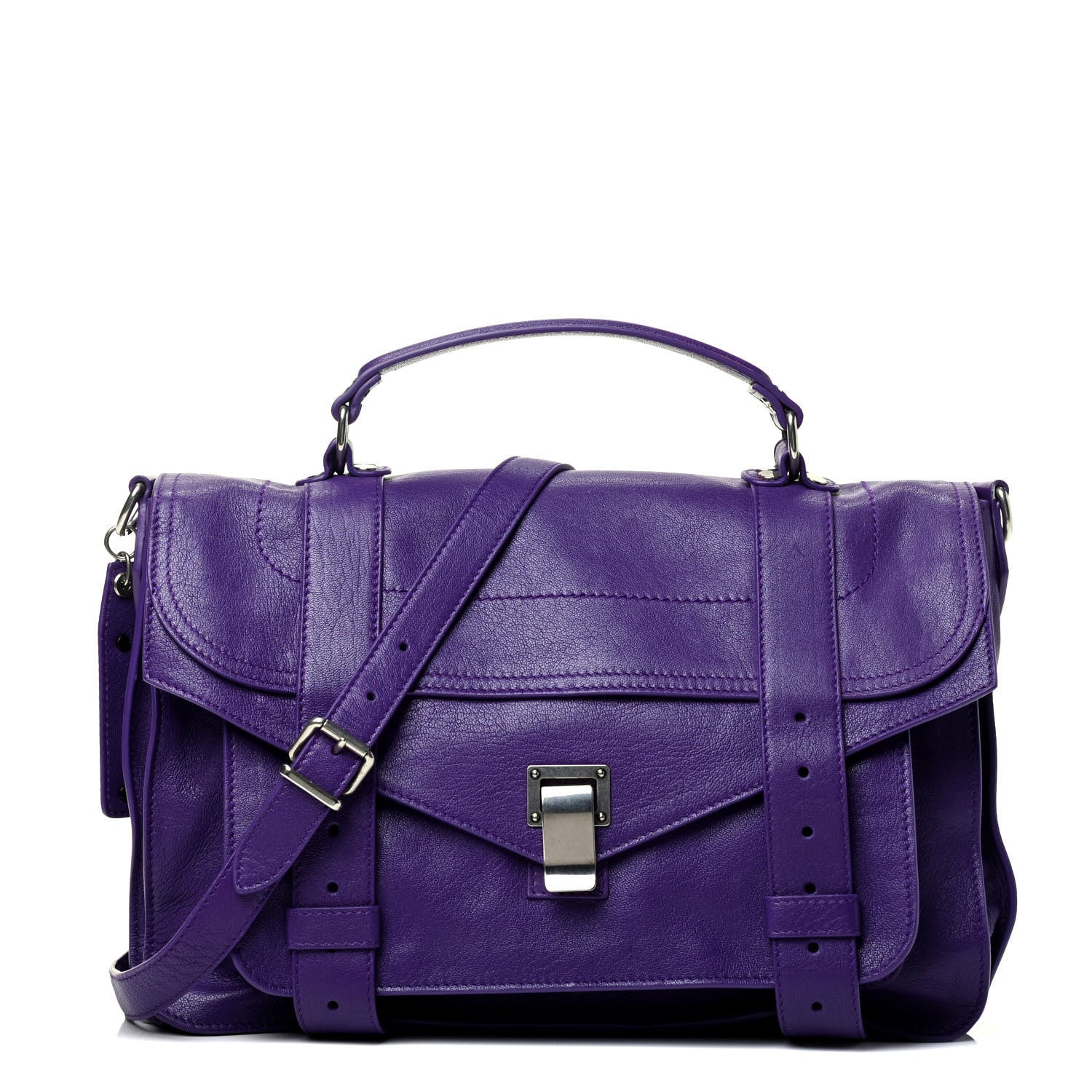 Proenza Schouler Lambskin Medium PS1 Satchel Amethyst 1 of 4
