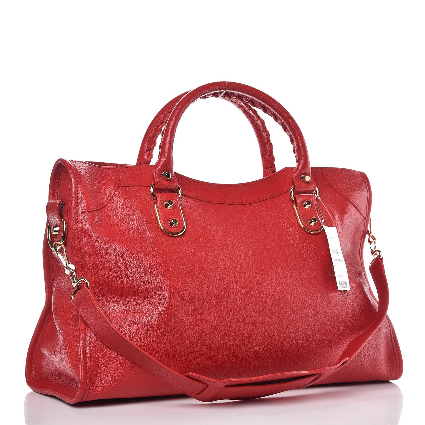 Chevre Gold Metallic Edge Hardware City Rouge Grenade