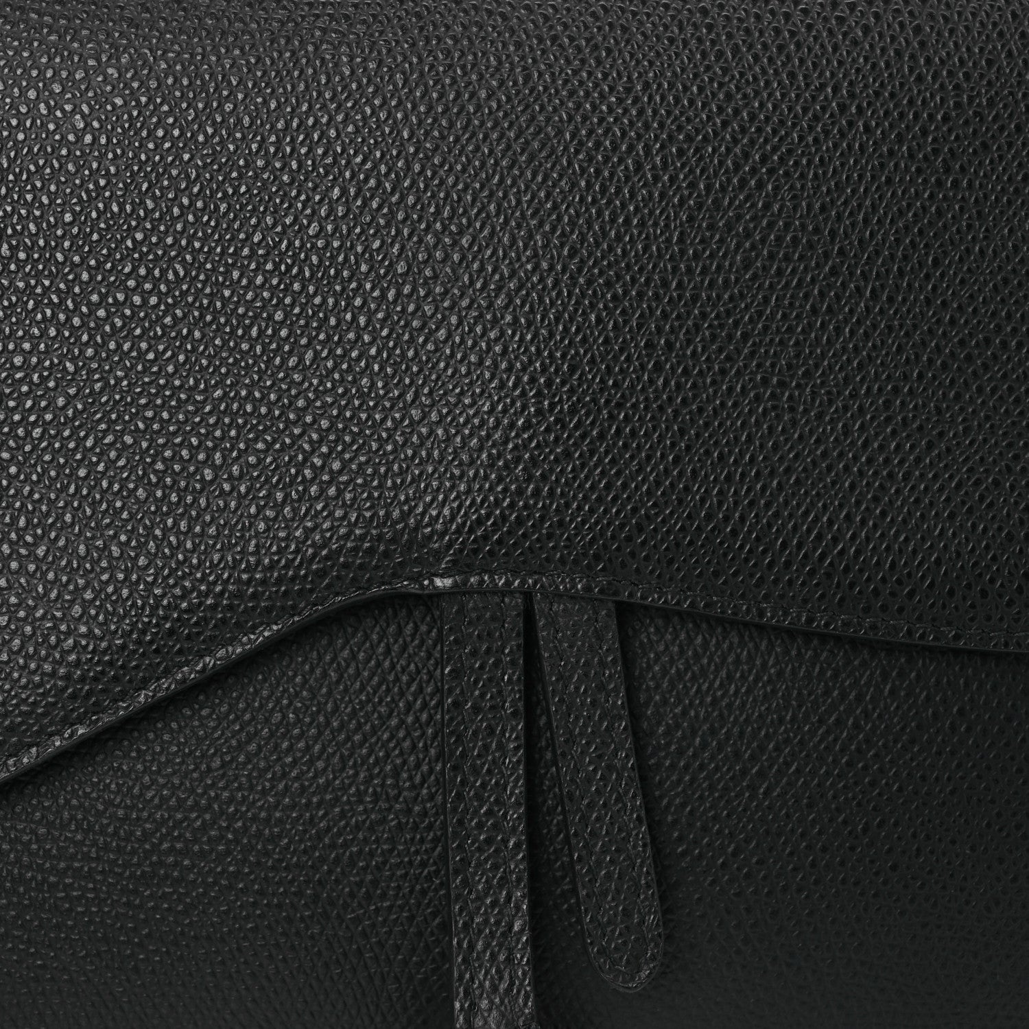 Christian Dior Grained Calfskin Saddle Chain Pouch Black 11 of 15